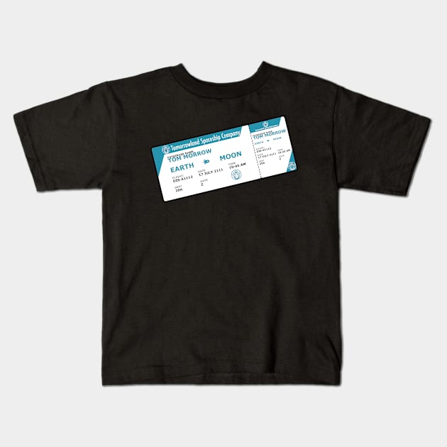 Tom Morrow Ticket - Tomorrowland - People Mover Kids T-Shirt by LuisP96